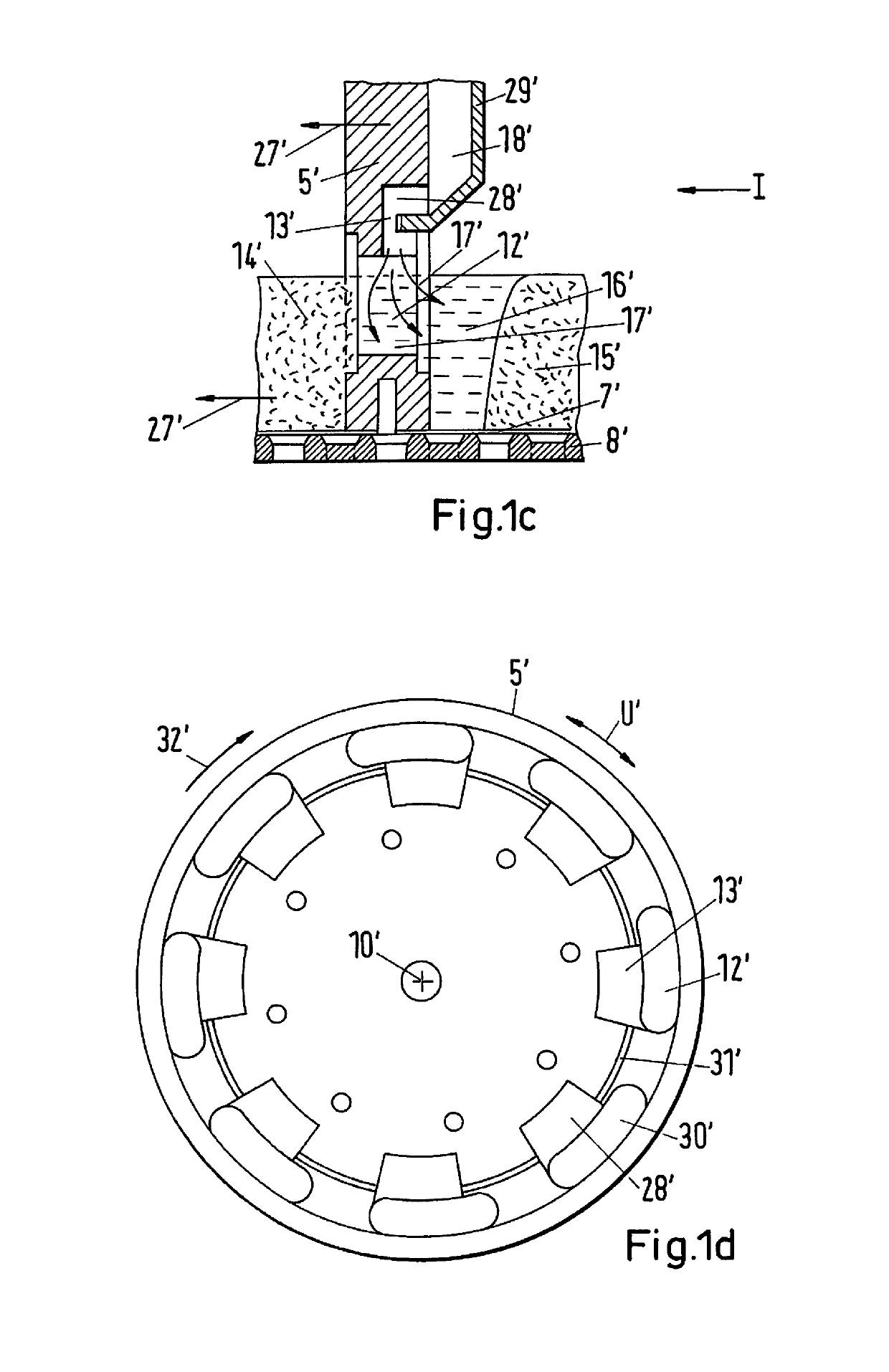 Double-action pusher centrifuge and pusher base device