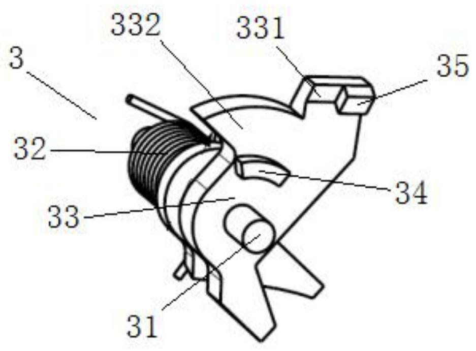 Door outward opening handle collision self-locking structure