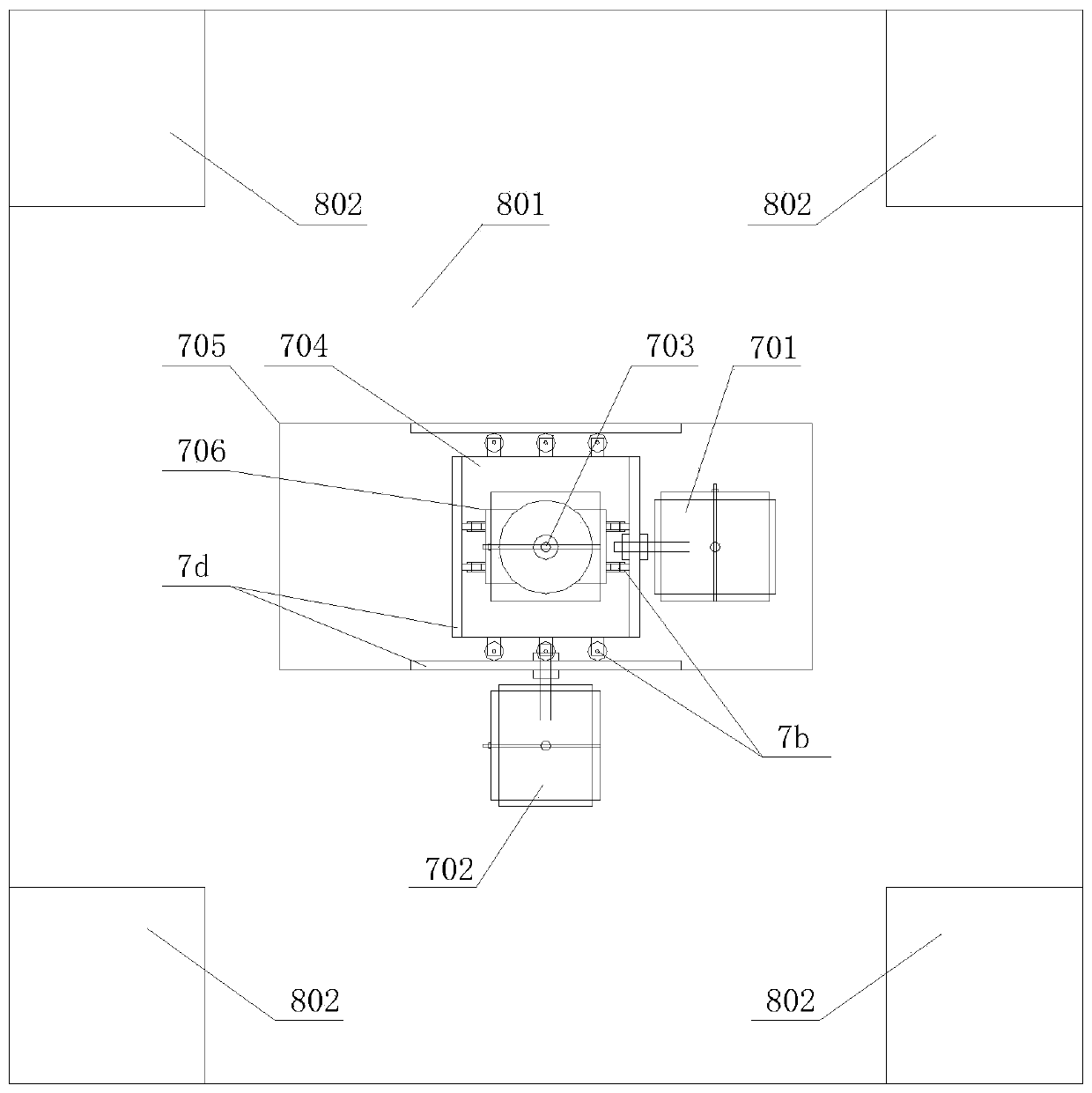 A test system for simulating artificial boundary of foundation suitable for seismic multi-point input