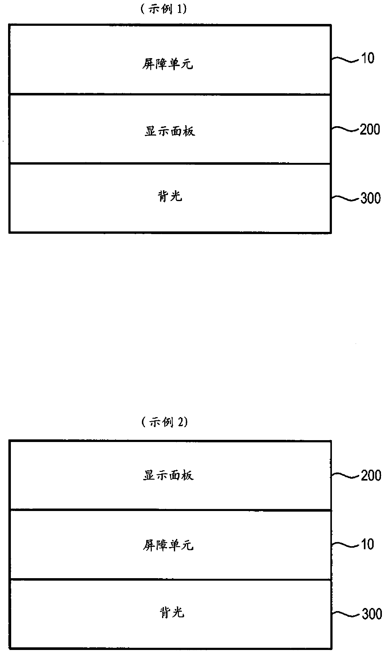 Display device and liquid crystal barrier device