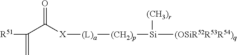 Hydrophilic silicone monomers, process for their preparation and thin films containing the same