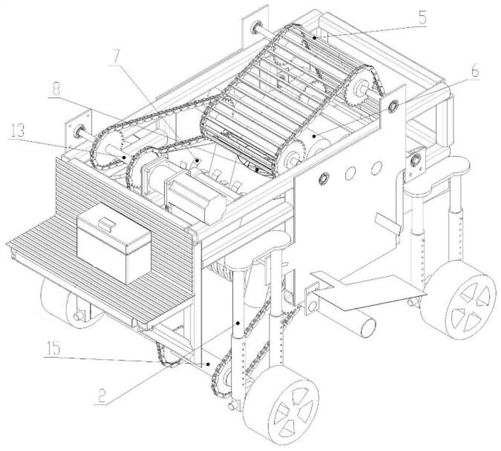 Peanut picking device capable of realizing fruit and stem separation