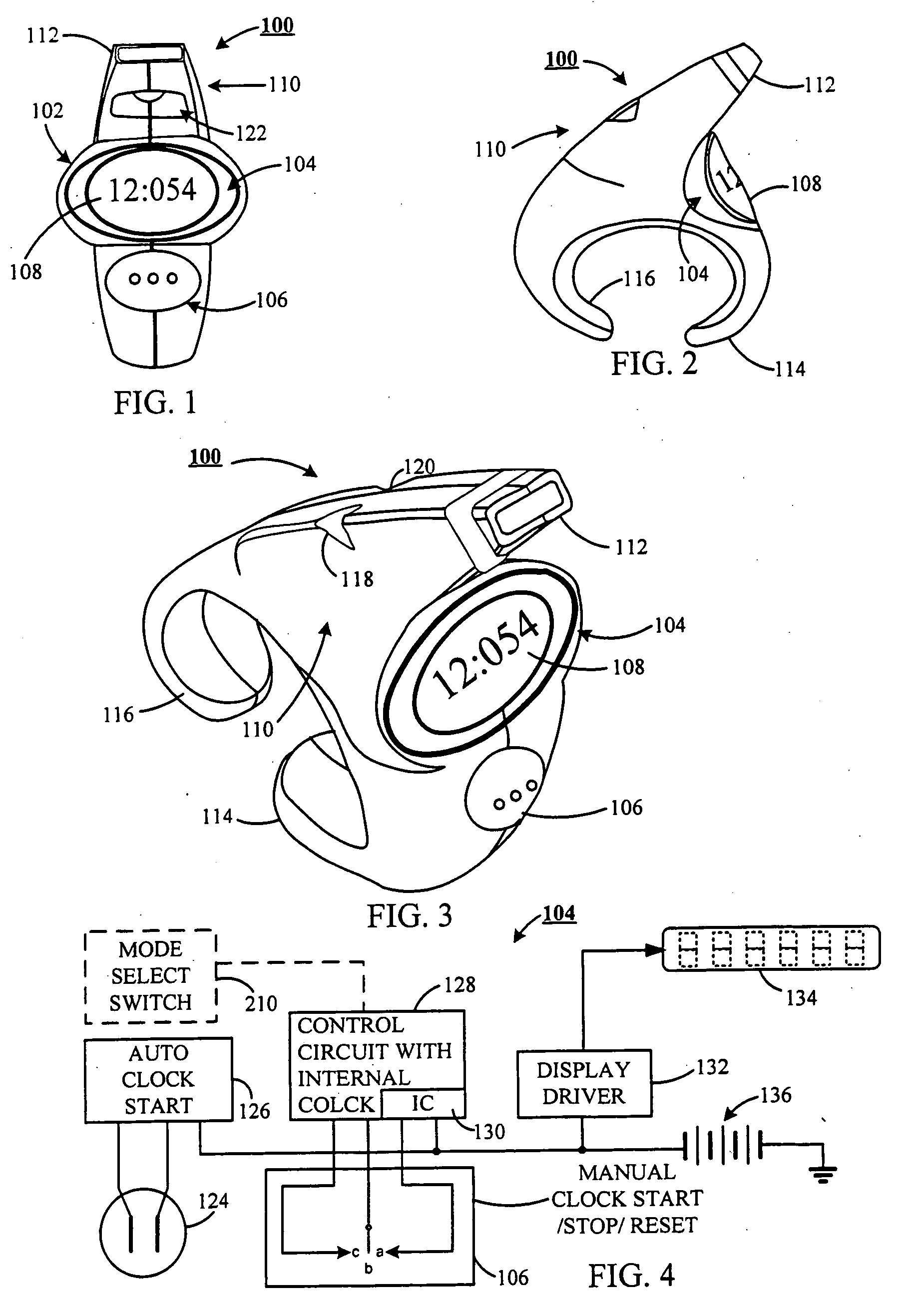 Ring mounted combination whistle and stopwatch