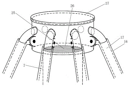 Adjustable umbrella-shaped dripping irrigation all-in-one machine