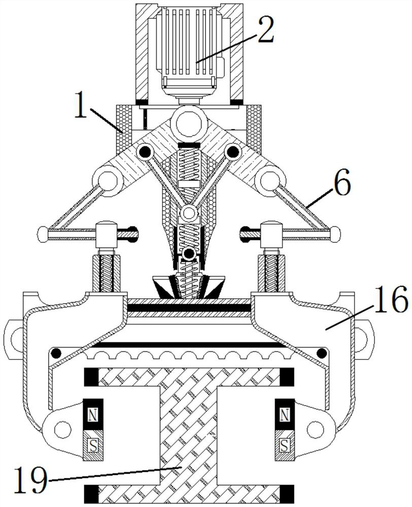 Rail transportation equipment braking device utilizing magnetic attraction principle