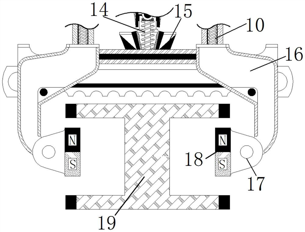 Rail transportation equipment braking device utilizing magnetic attraction principle