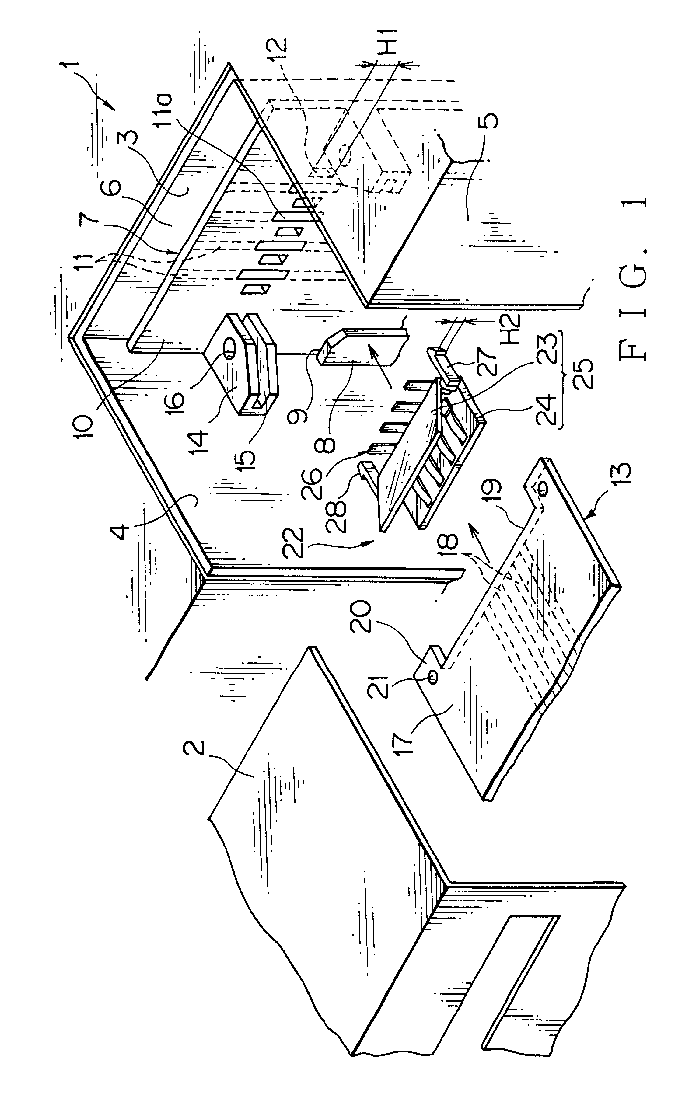 Connector and a connecting structure of circuit boards therewith