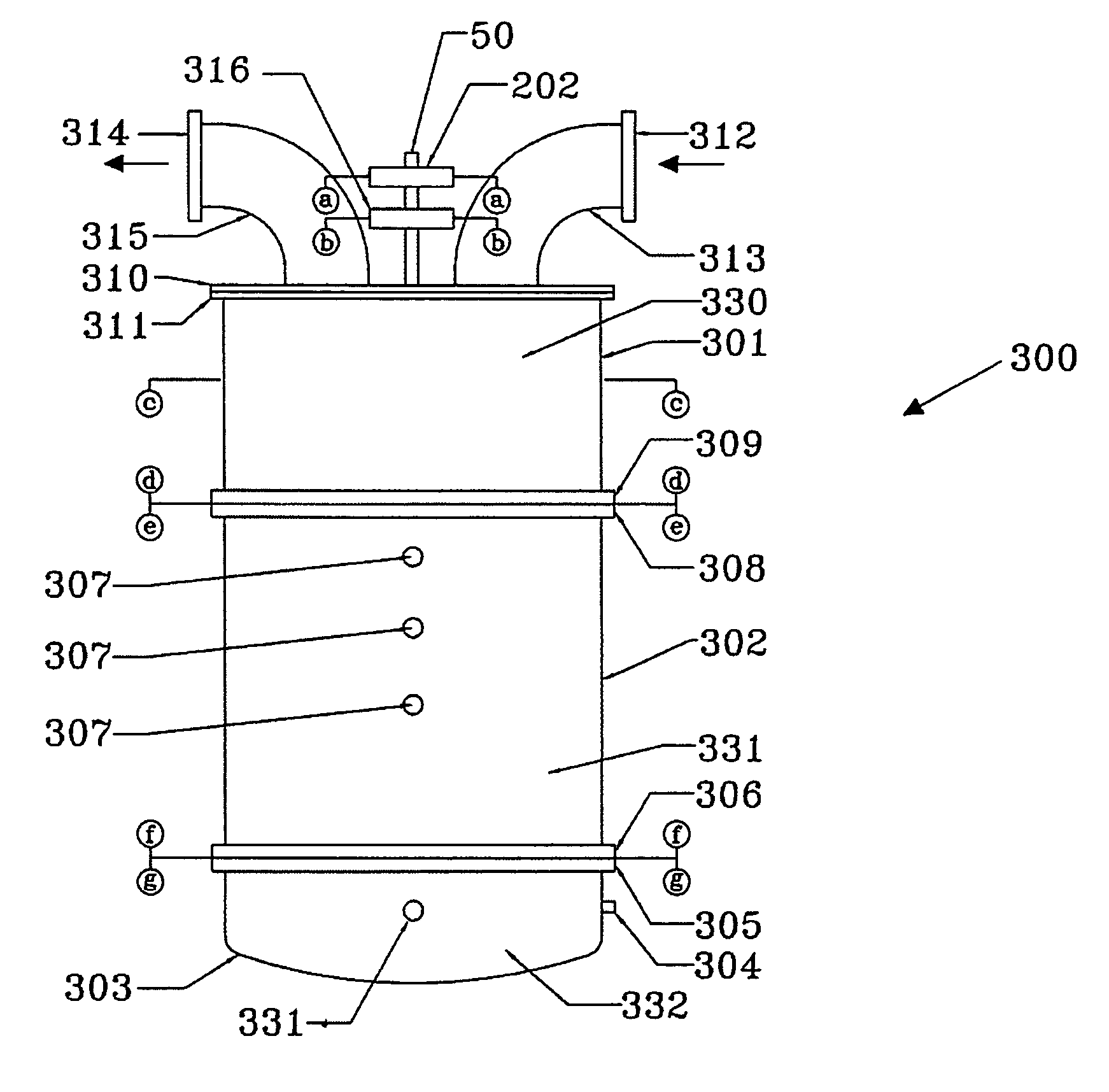 Further improved reversing flow catalytic converter for internal combustion engines