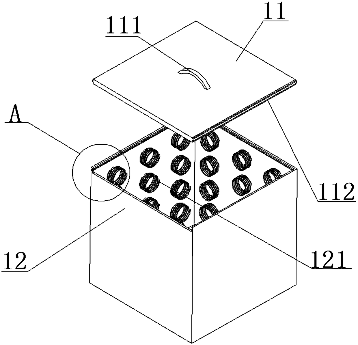 Packaging box for eggs