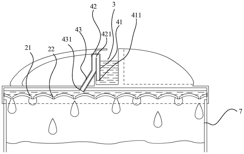 Device for inhibiting bubbles in printing ink