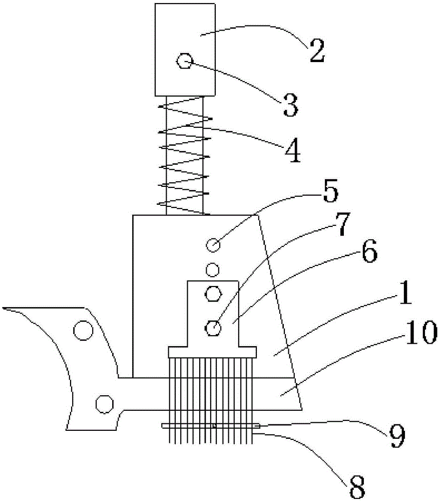 Thread clamping equipment having shockproof function, illumination function and capacity of regulating thread clamping range of thread clamping head and applied to hosiery production