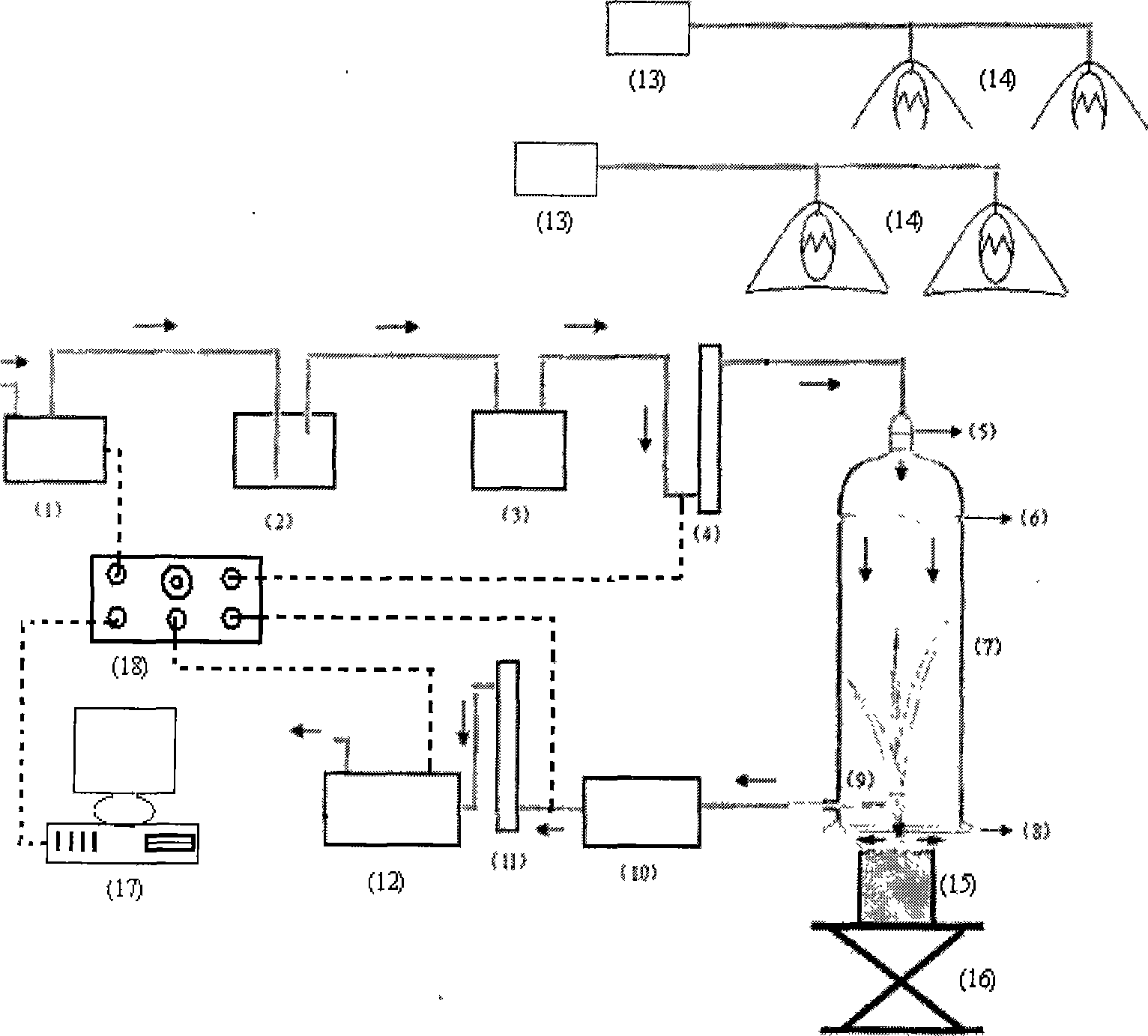 Open type living body plant volatile dynamic high-efficiency collecting device