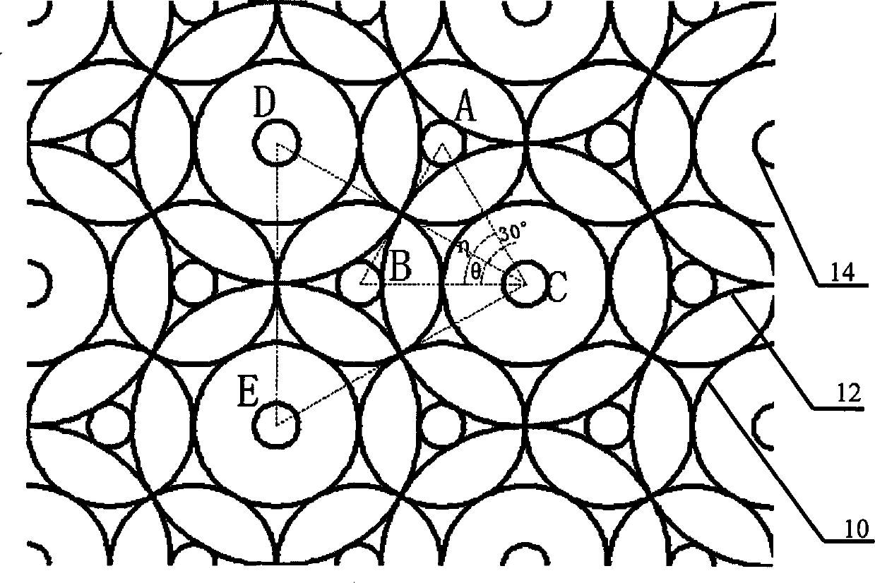 Electromagnetic shielding light window of double-layer interlaced multi-cycle metal ring embedded array