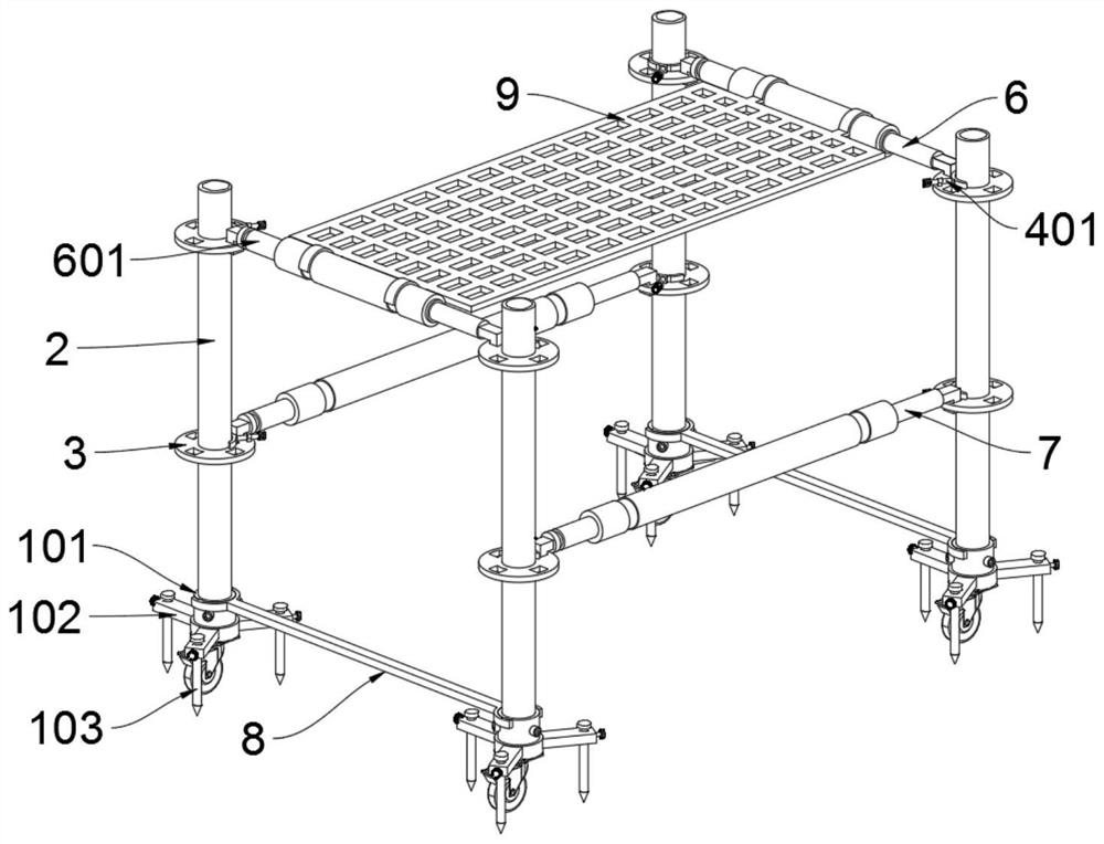 Supporting system for multilayer continuous support of fabricated building outer wall