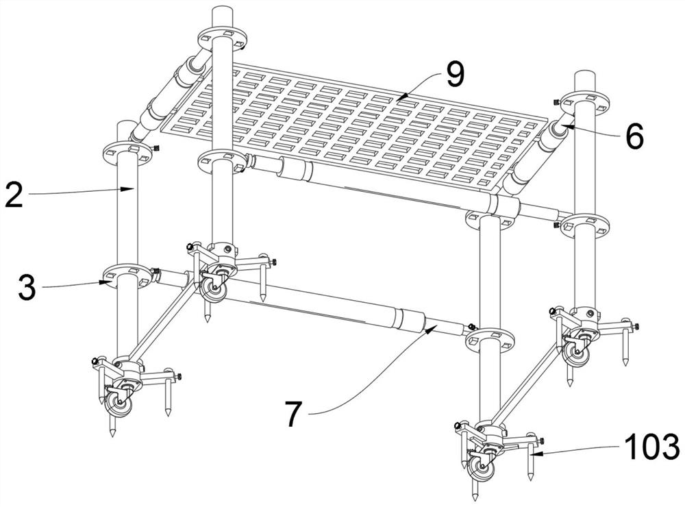 Supporting system for multilayer continuous support of fabricated building outer wall