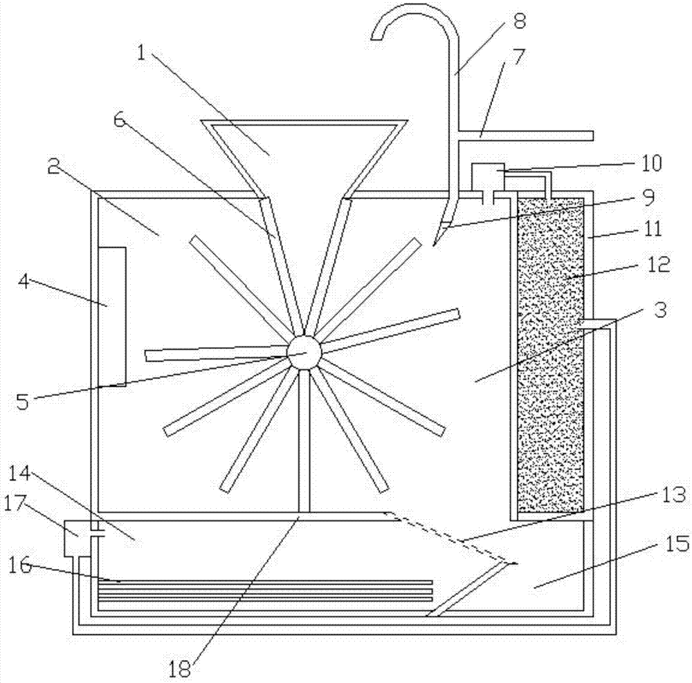 Waste liquid gathering device for internal medical nursing