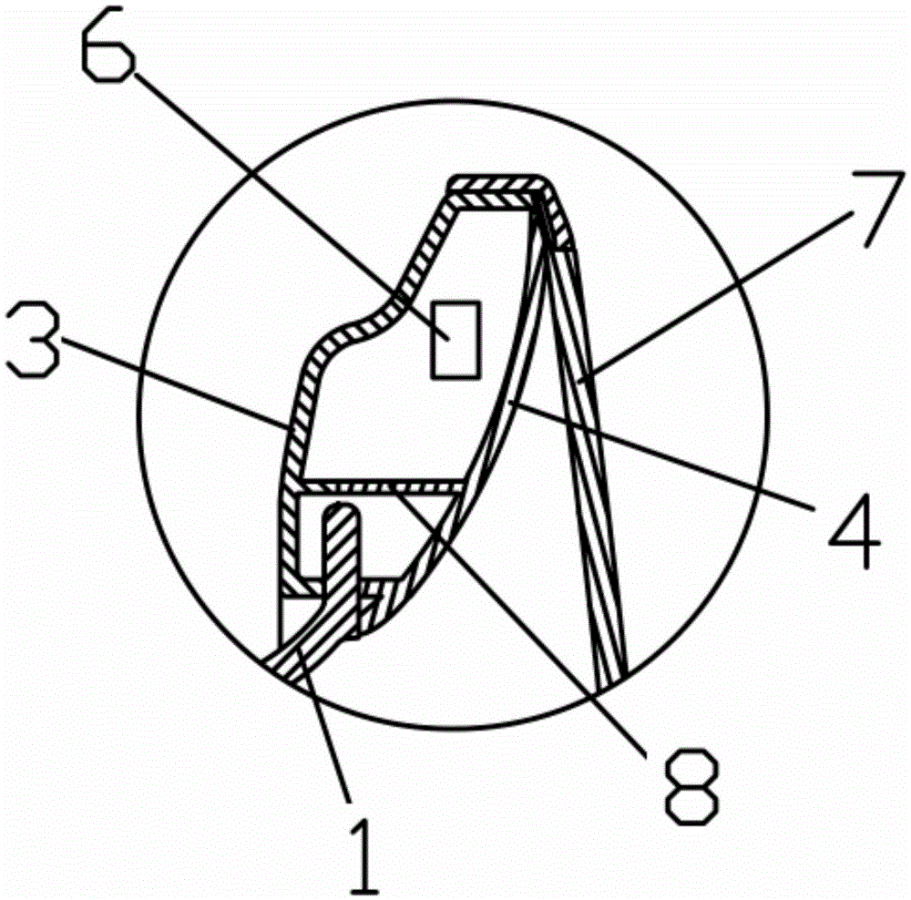 Door body with high temperature limiting structure and washing machine