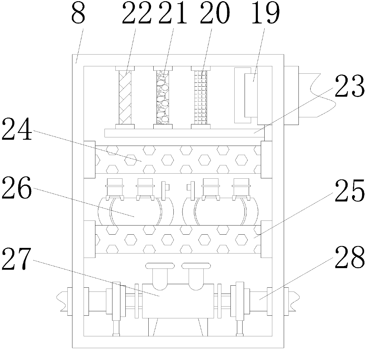 Sealing device for logistics packaging bag