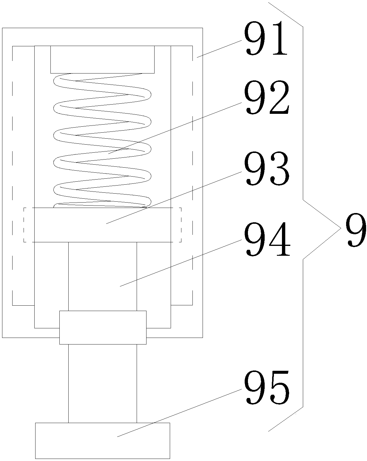 Sealing device for logistics packaging bag