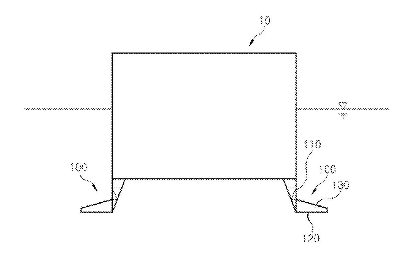 Roll suppression device for offshore structure