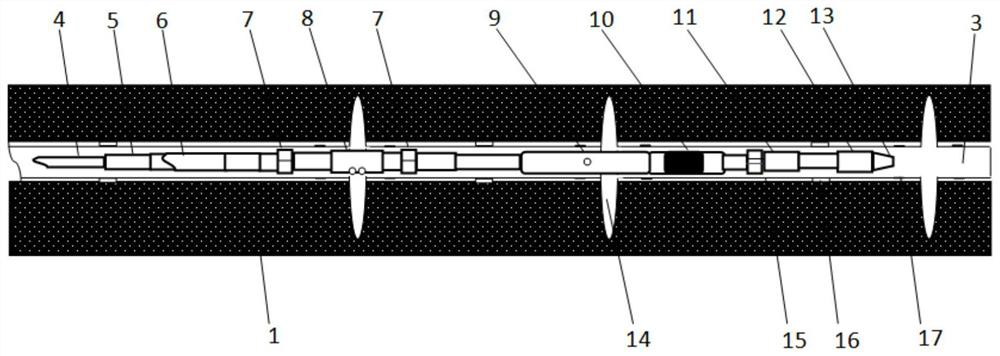 Coiled tubing perforation segmental fracturing method in long borehole casing for gas drainage in coal mine