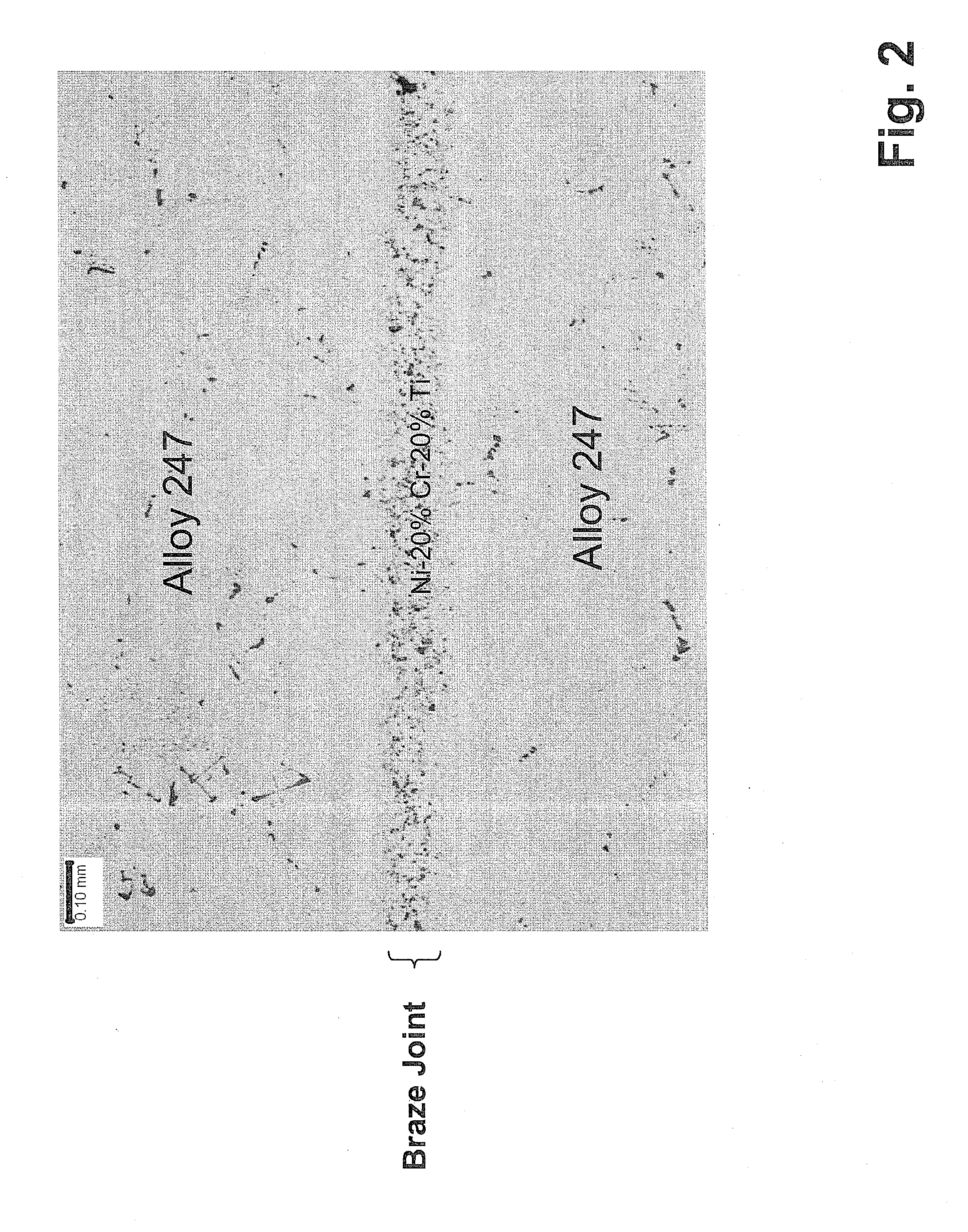 Ni-ti-cr near ternary eutectic alloy for gas turbine component repair