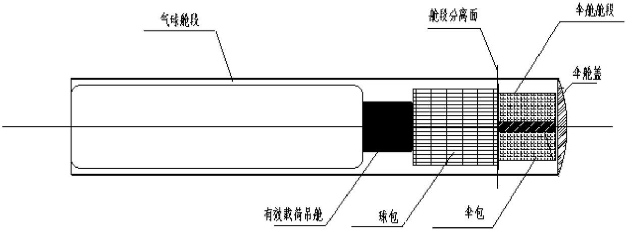 A bomb-borne floating air balloon system