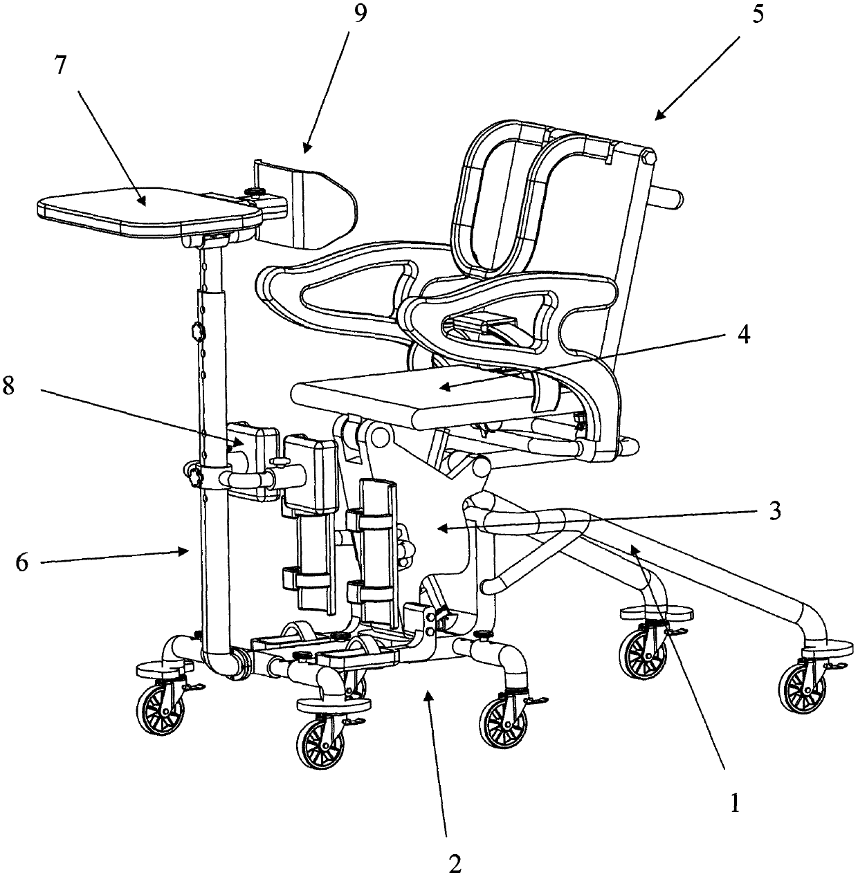 Multifunctional rehabilitation training chair