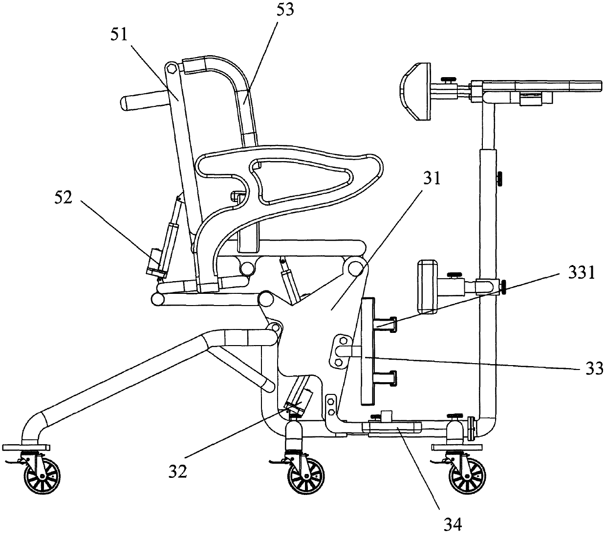 Multifunctional rehabilitation training chair