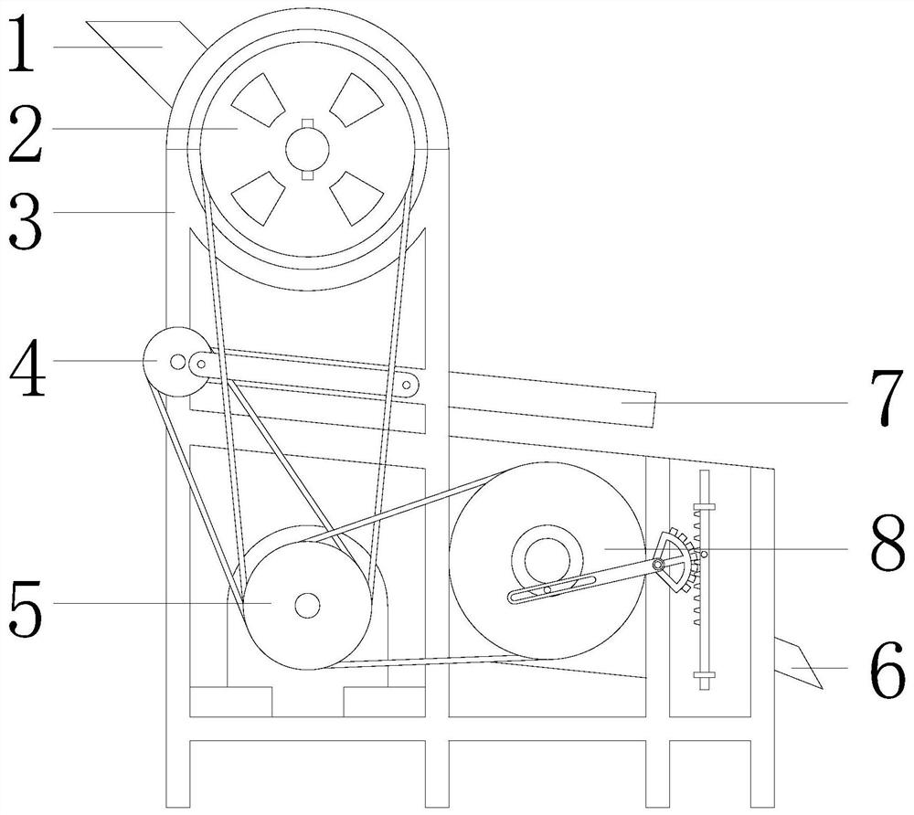 Shell removing machine for chinese chestnuts