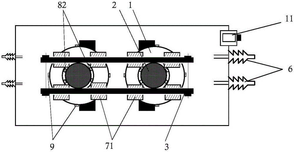 Winding force-adjustable test transformer