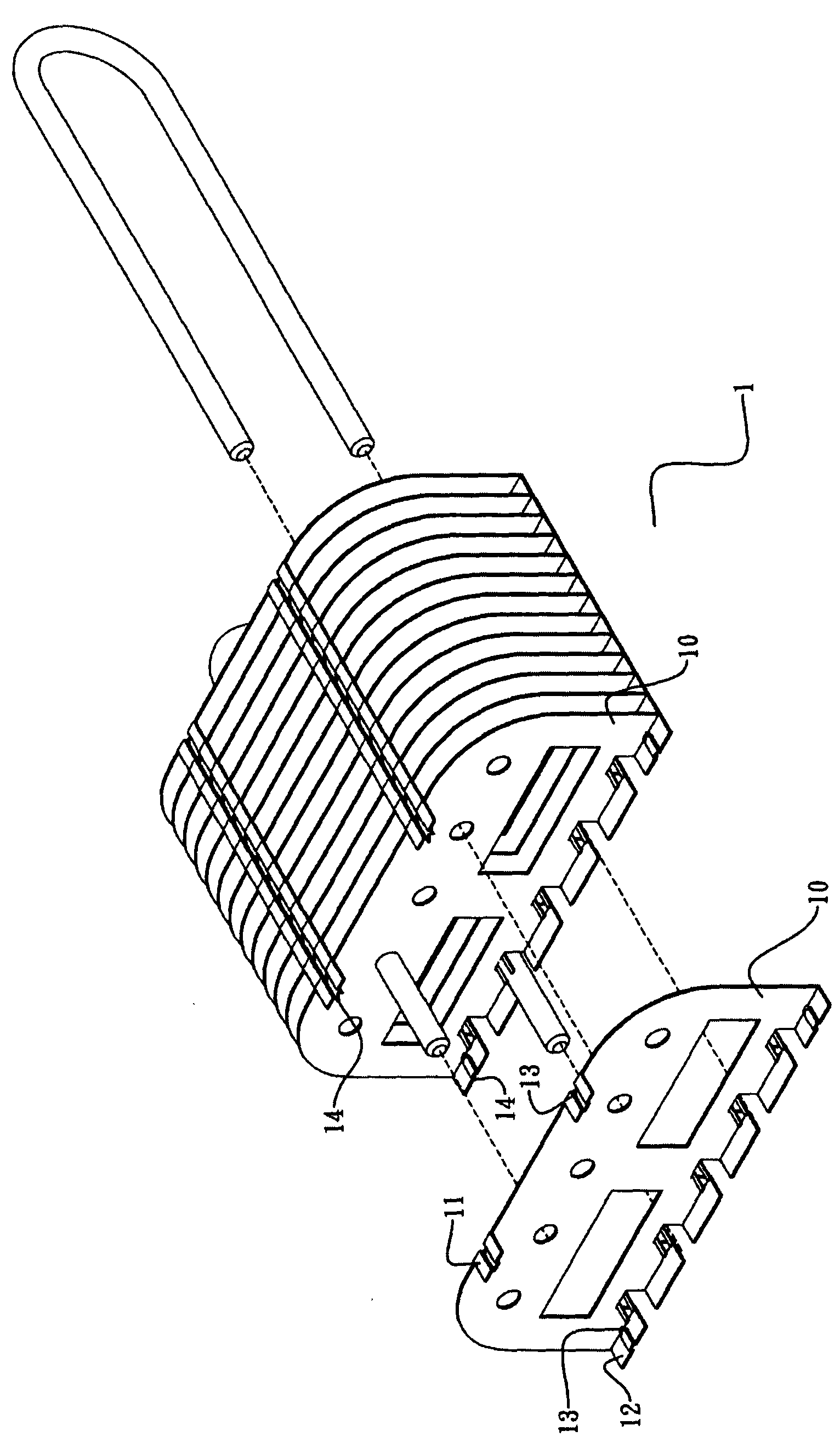 LED lamp radiator with improved structure