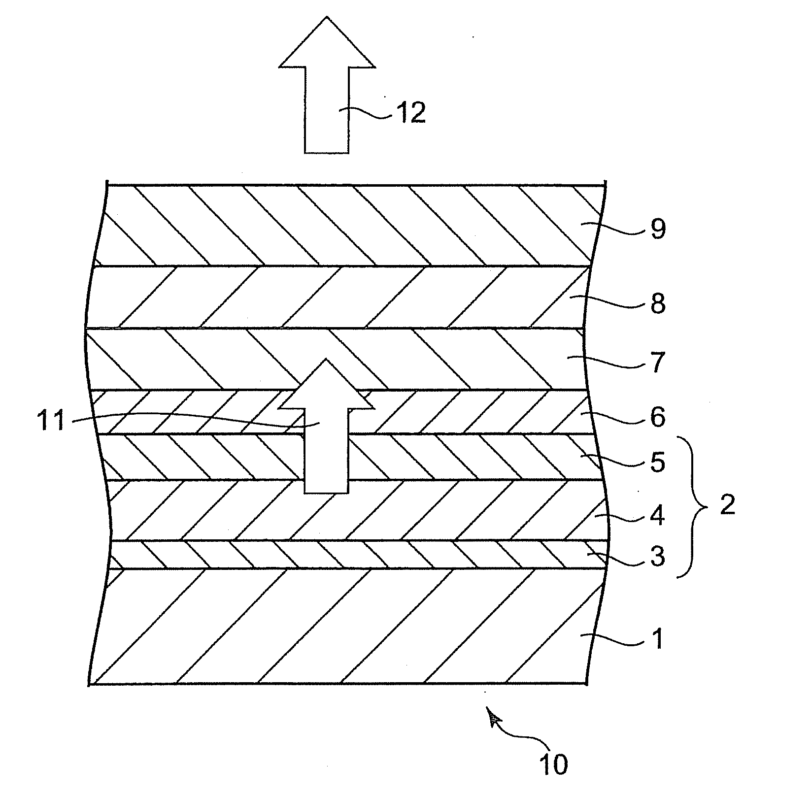 Organic el device, color filter, and organic el display