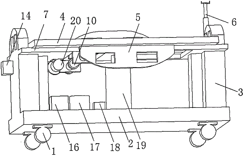 Novel nursing transporting device for general internal medical department