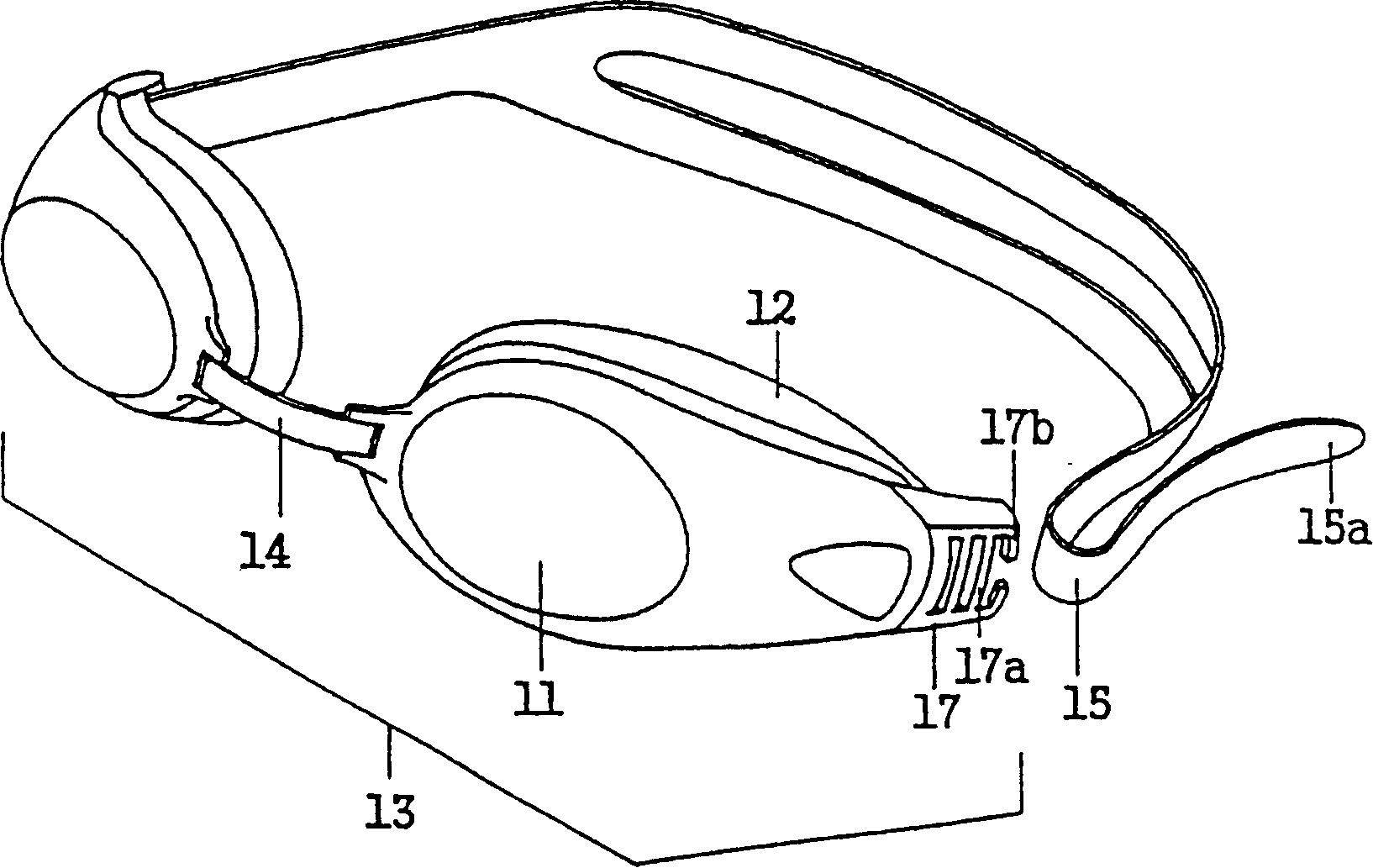 Buckle assembly for adjusting straps for headgear and swimming glasses with said assembly