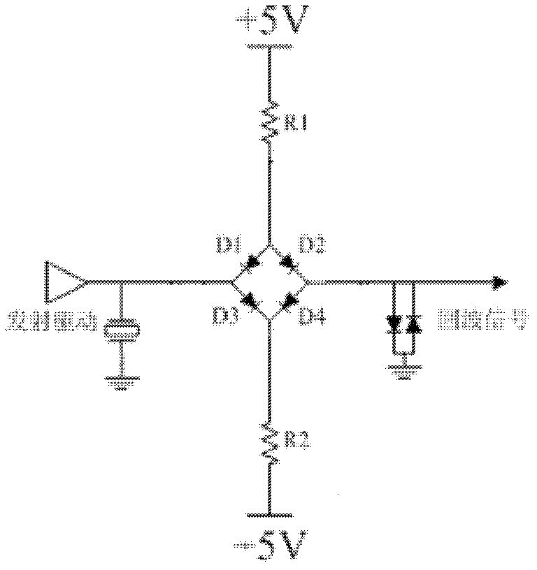 Portable ultrasonic imaging system receiving front-end device