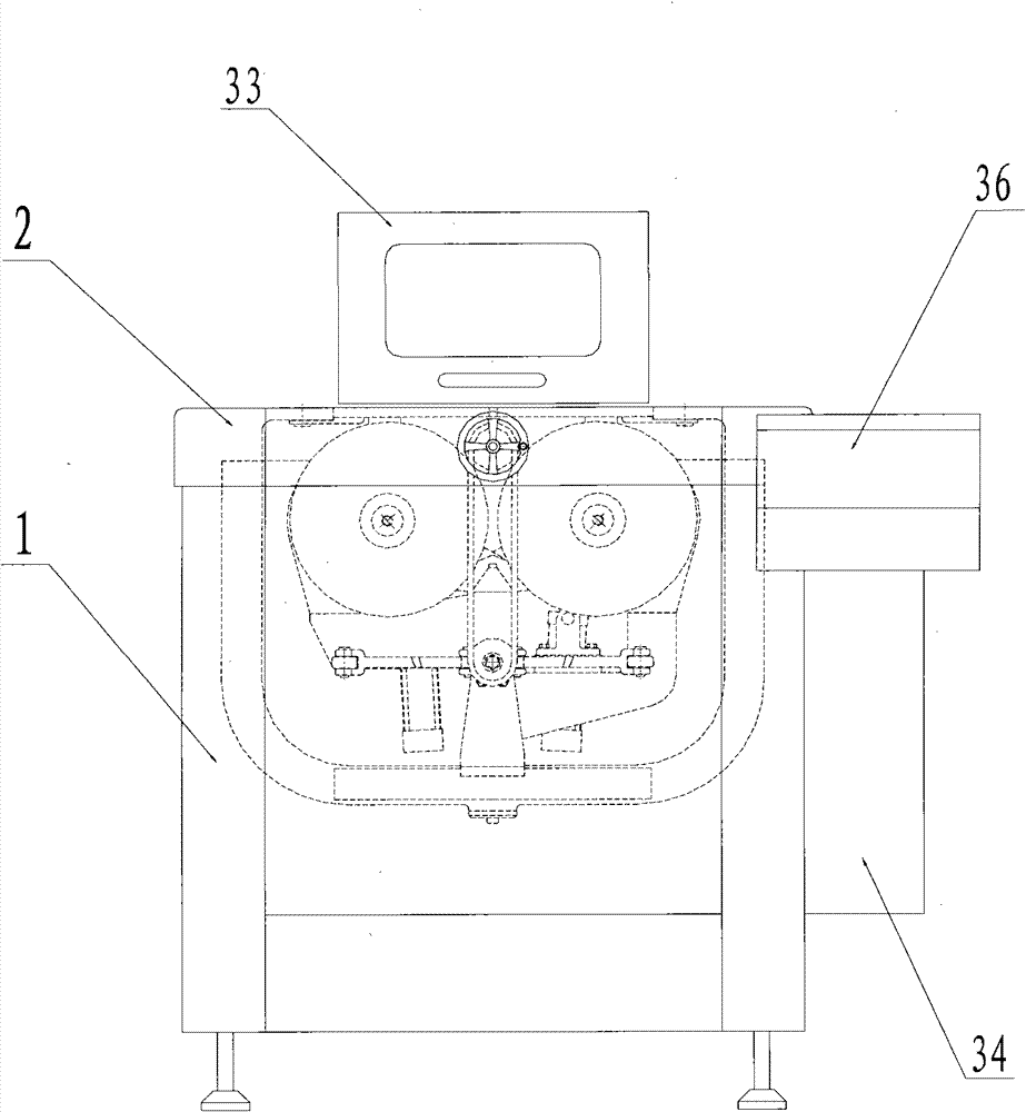 Double-saw-blade cutting machine capable of adjusting cutting angle