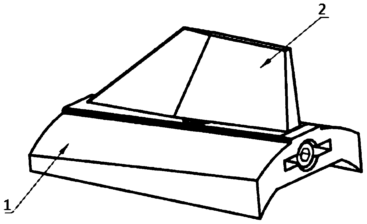 Rudder mounting structure of blowing model