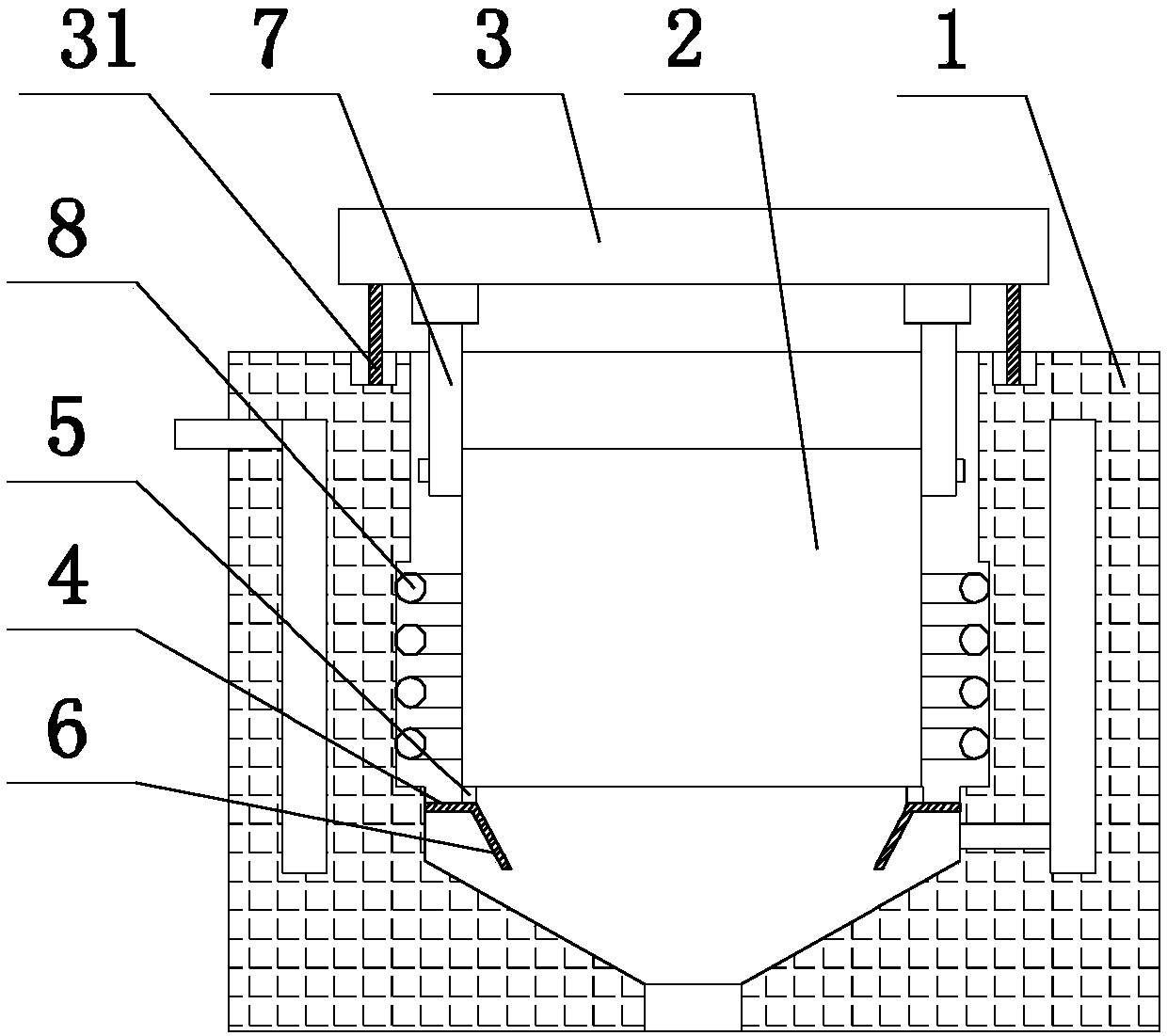 Metal smelting electric furnace with dust collector