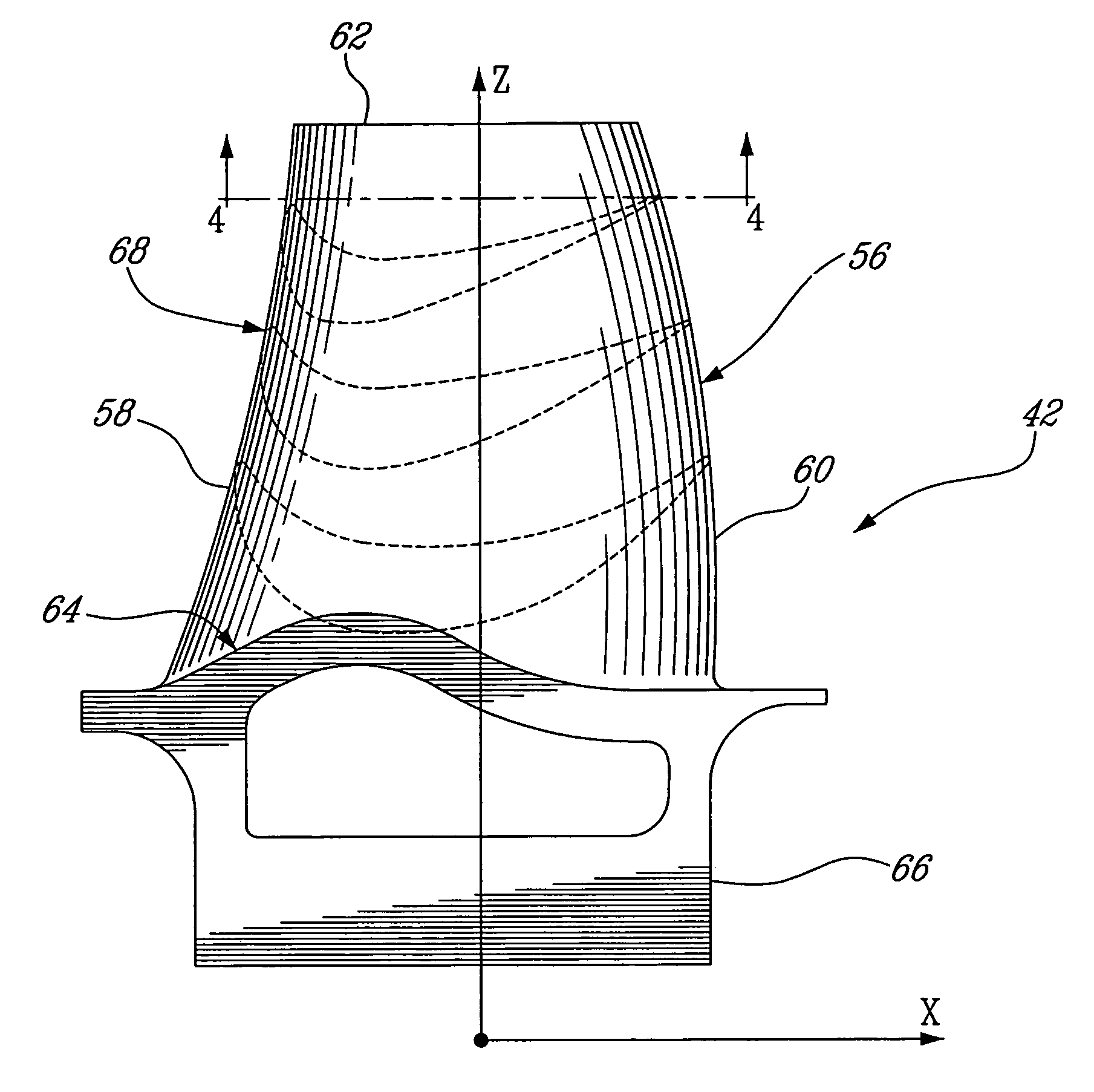 HP turbine blade airfoil profile