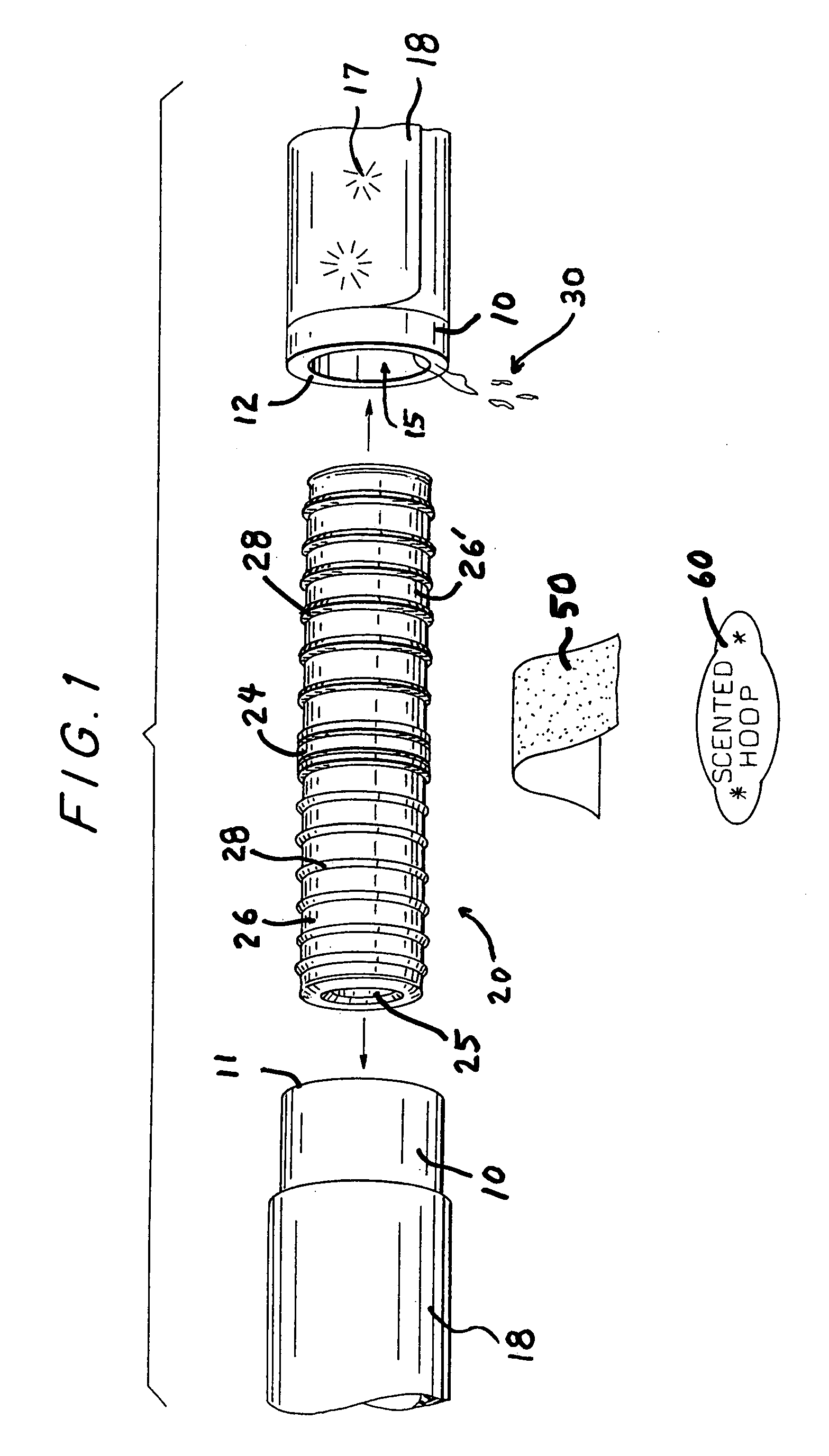 Liquid containing hoop with improved connector