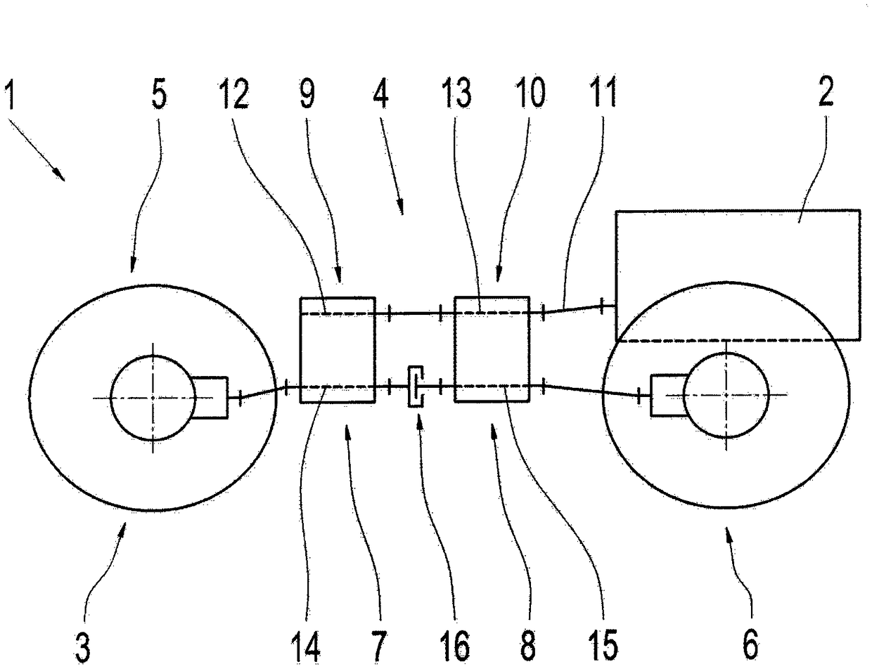 Vehicle drive train and method for operating a drive train