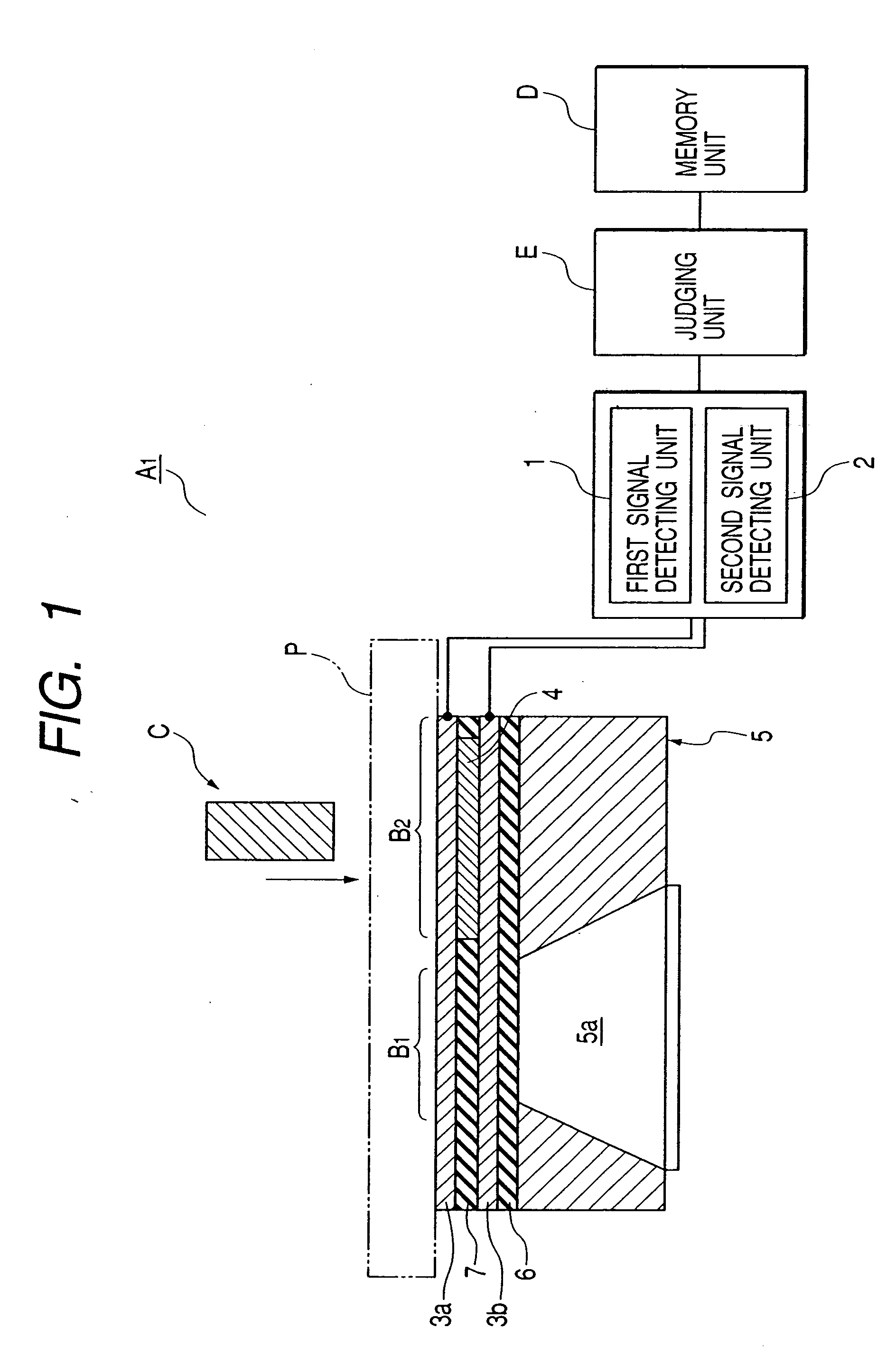 Device for identifying types of sheet materials