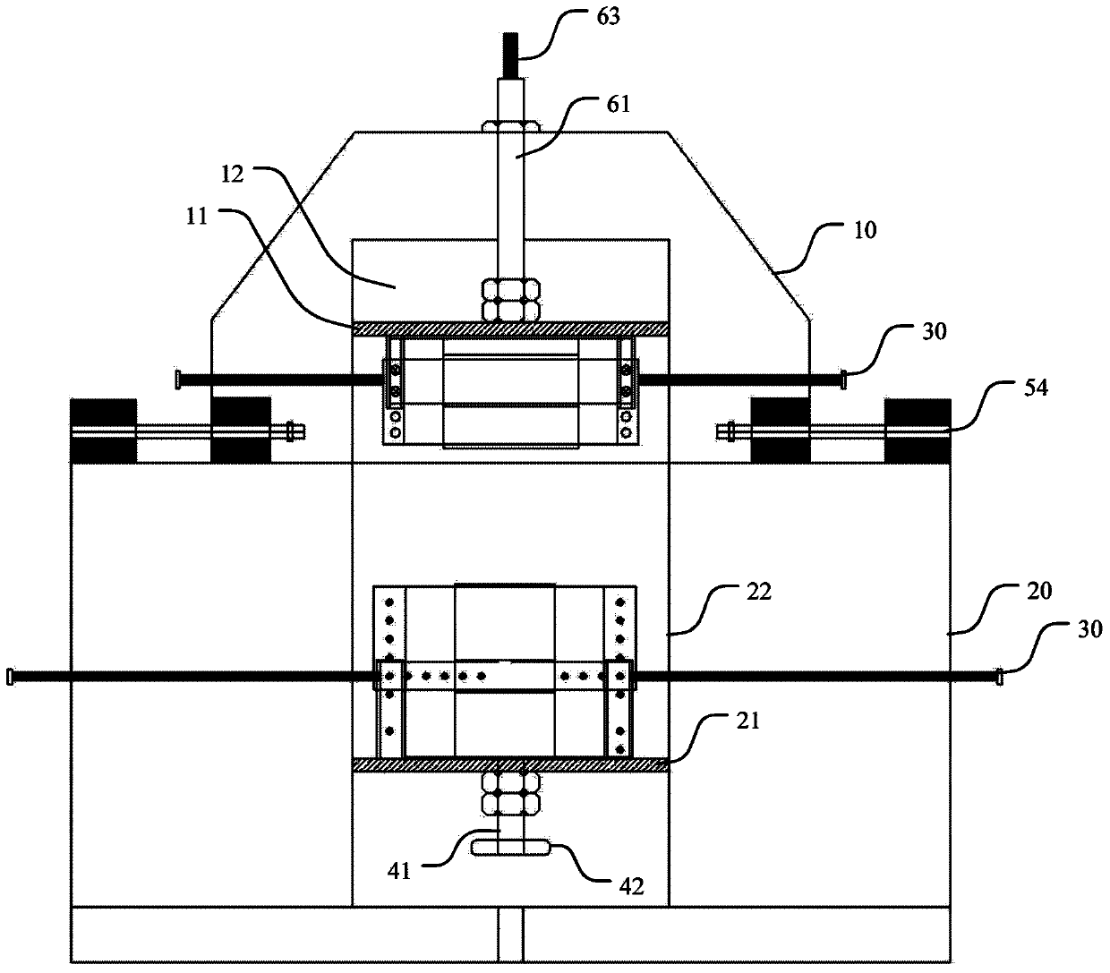 Interlayer direct shear testing device and testing method