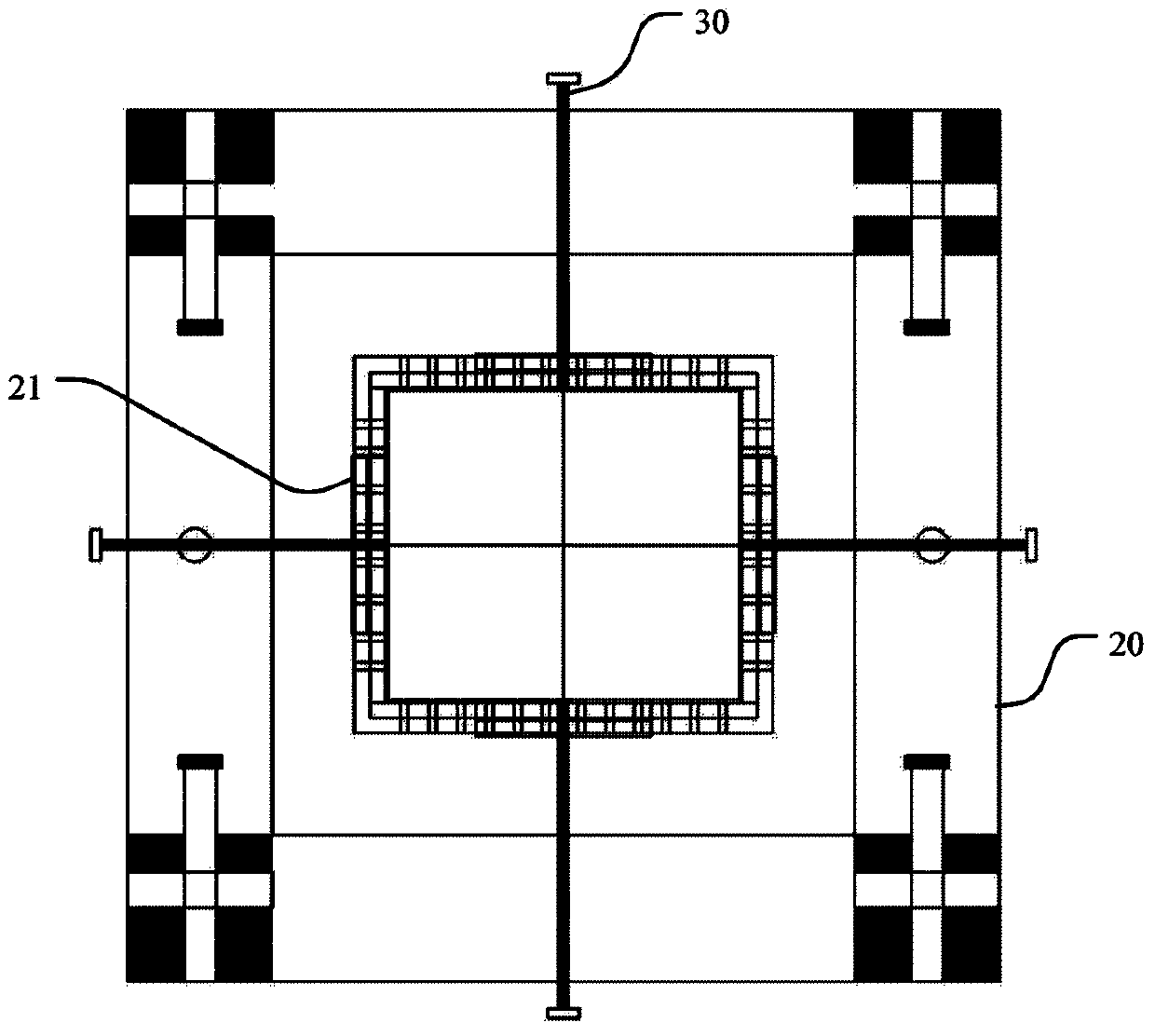 Interlayer direct shear testing device and testing method