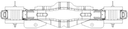 A zoct type bogie side frame cross support mounting seat assembly welding tool