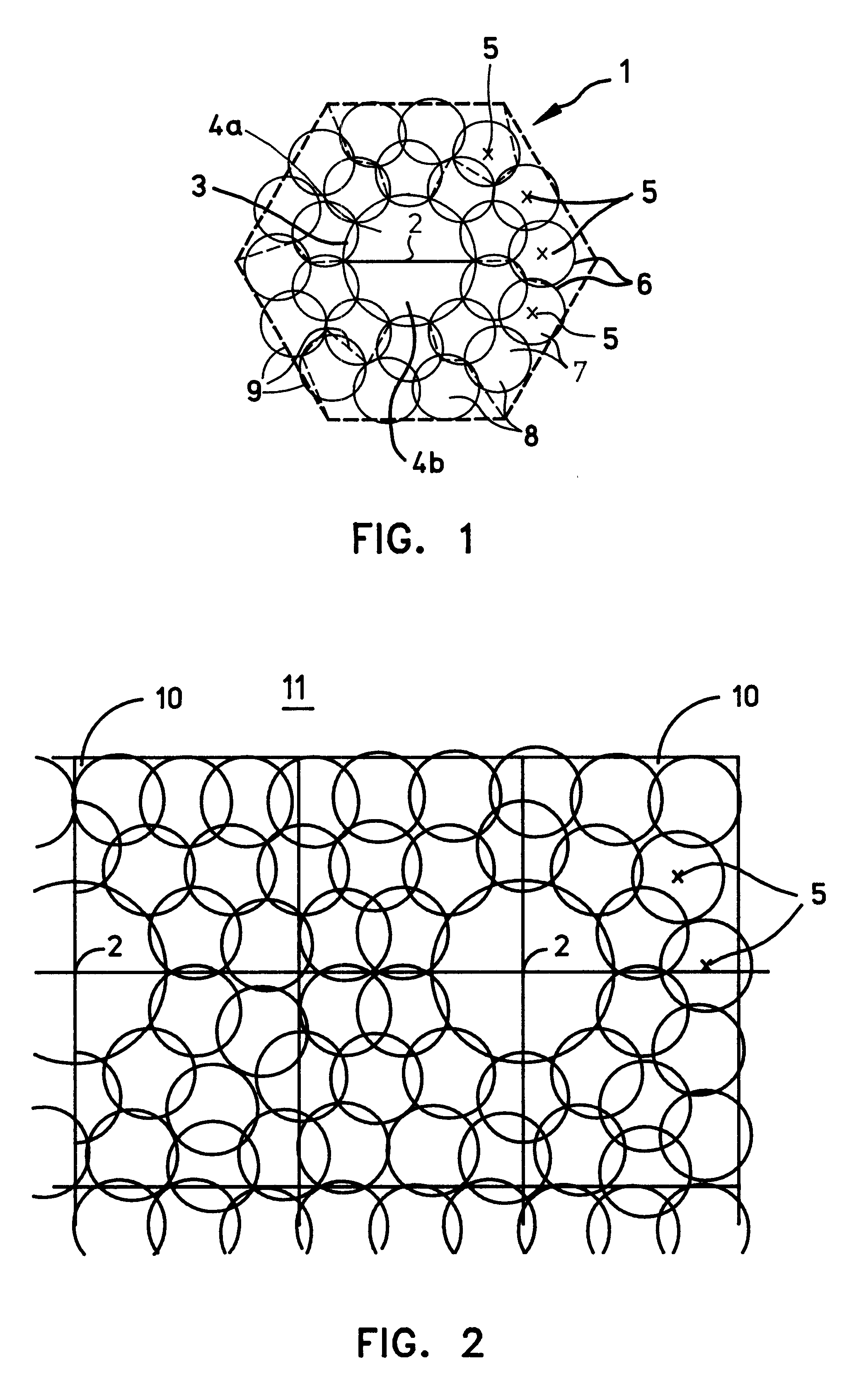 Methods of operating arrangements of base transceiver stations in an area-covering network