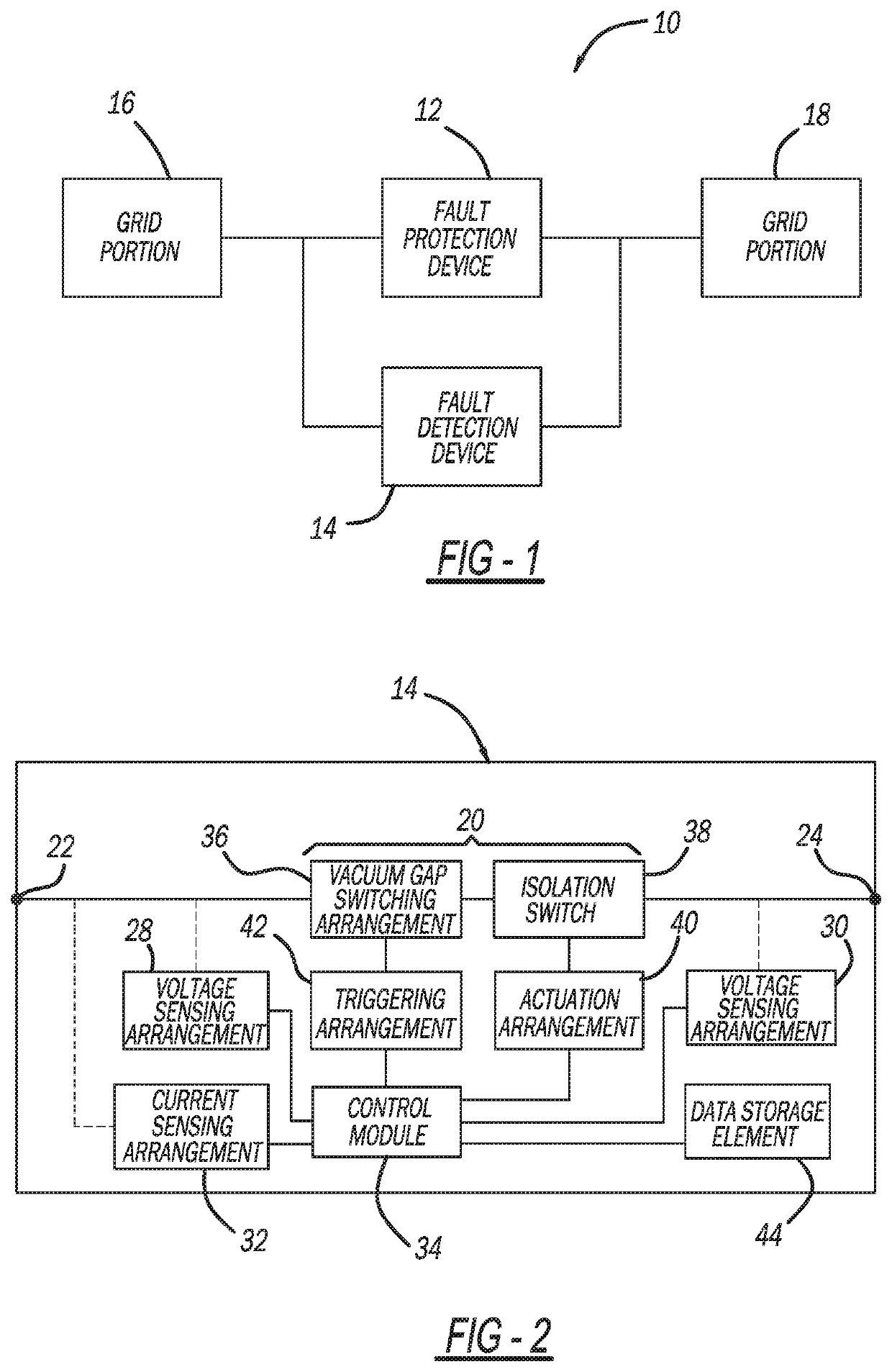 Triggered vacuum gap fault detection methods and devices