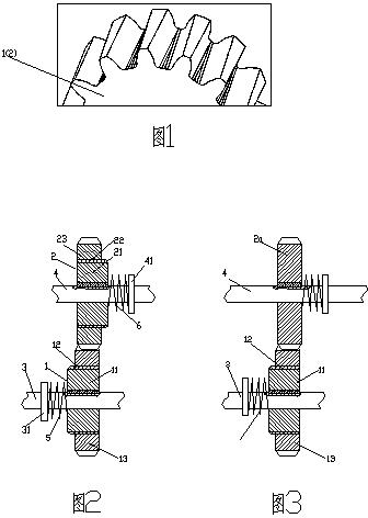 Backlash-free gear transmission pair