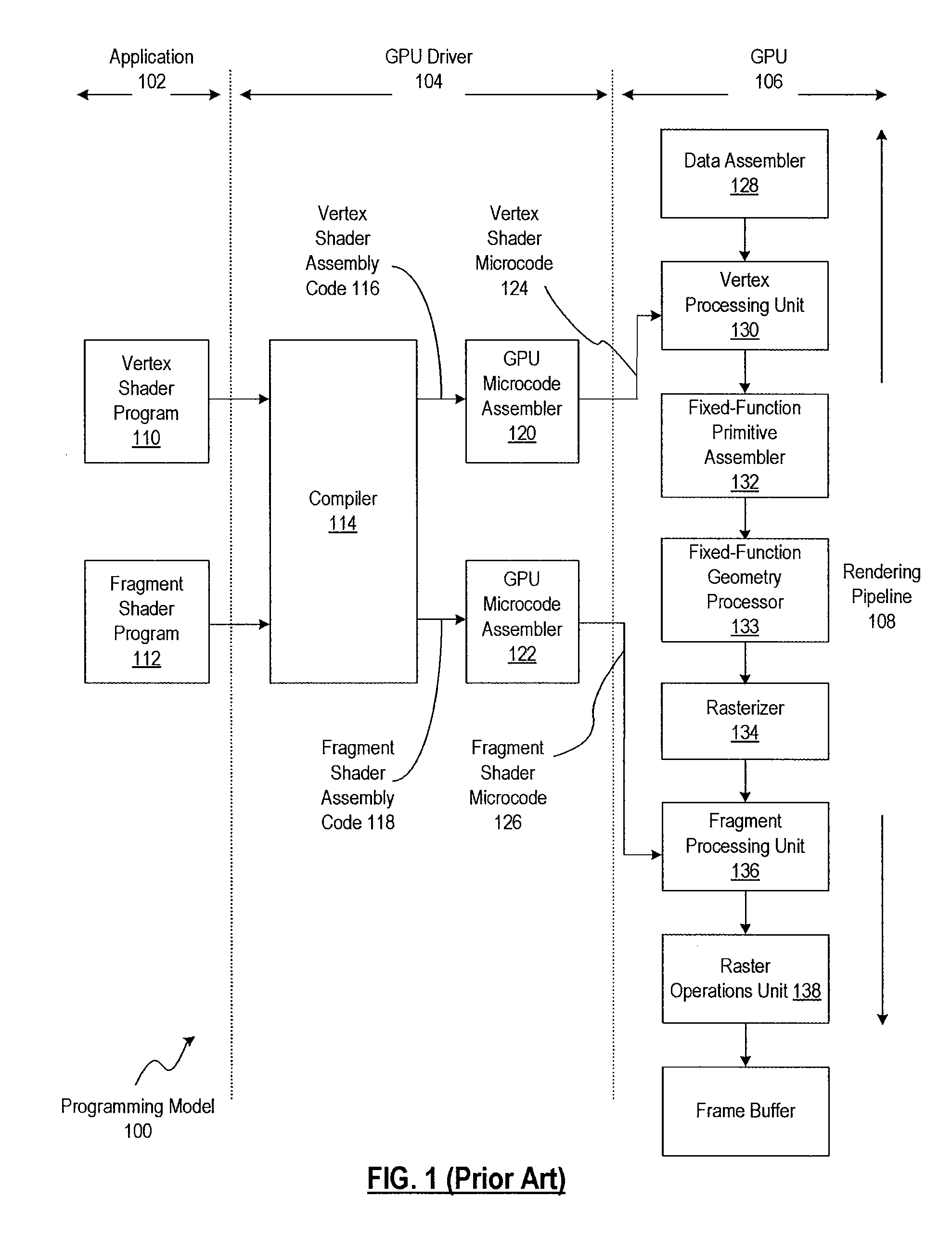 Methods and systems for processing a geometry shader program developed in a high-level shading language